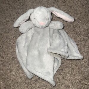Carter's Long Eared Bunny Rabbit Lovey Security Blanket‎ Gray Pink 2020